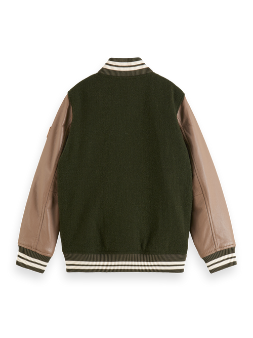 LEATHER VARSITY JACKET