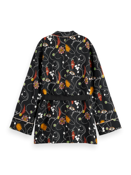 FREE MIND PRINTED PYJAMA BLAZER