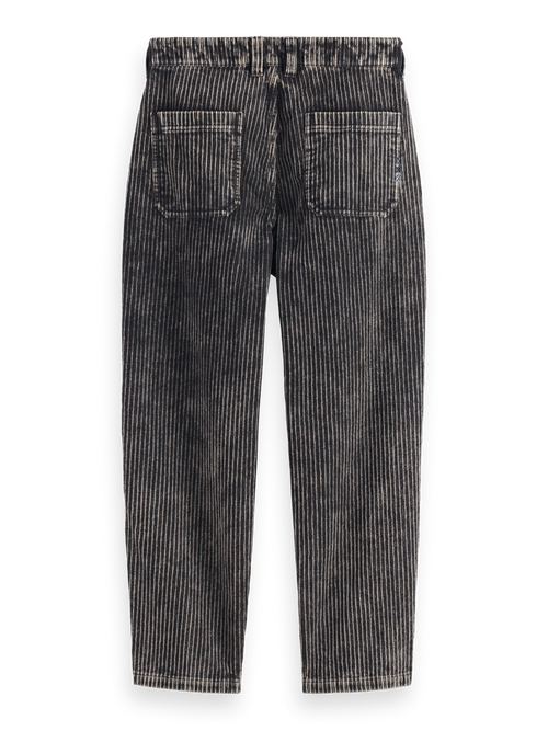 LOOSE TAPERED PLEATED WASHED CORDUROY CHINO