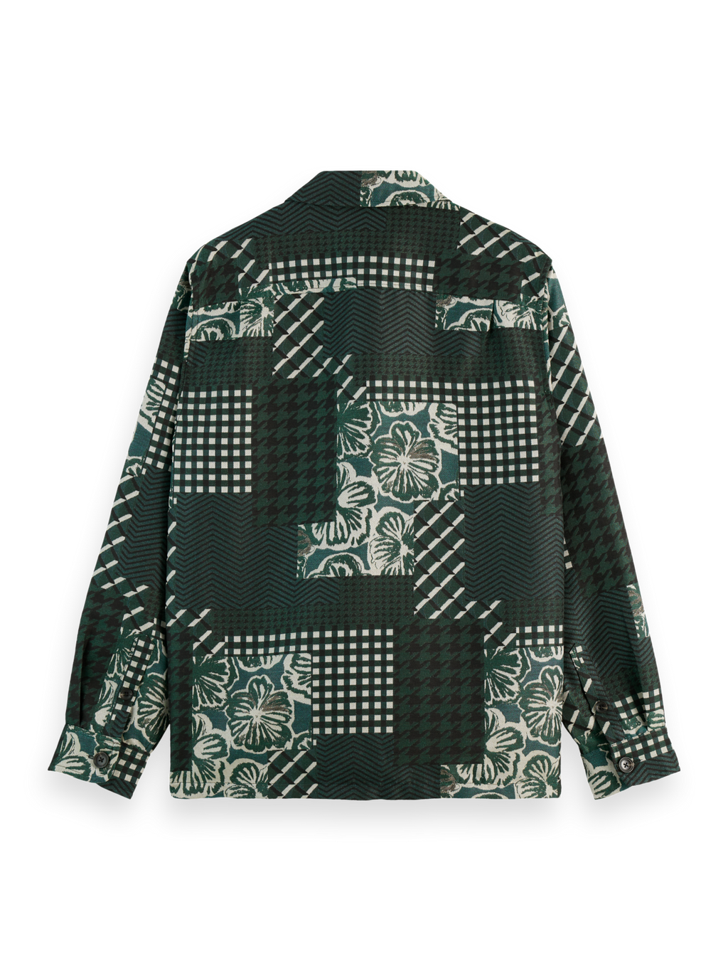PATCHWORK JACQUARD OVERSHIRT