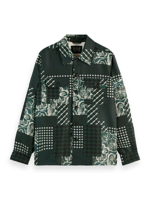 PATCHWORK JACQUARD OVERSHIRT