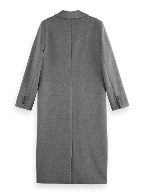 DOUBLE BREASTED TAILORED WOOL BLEND COAT