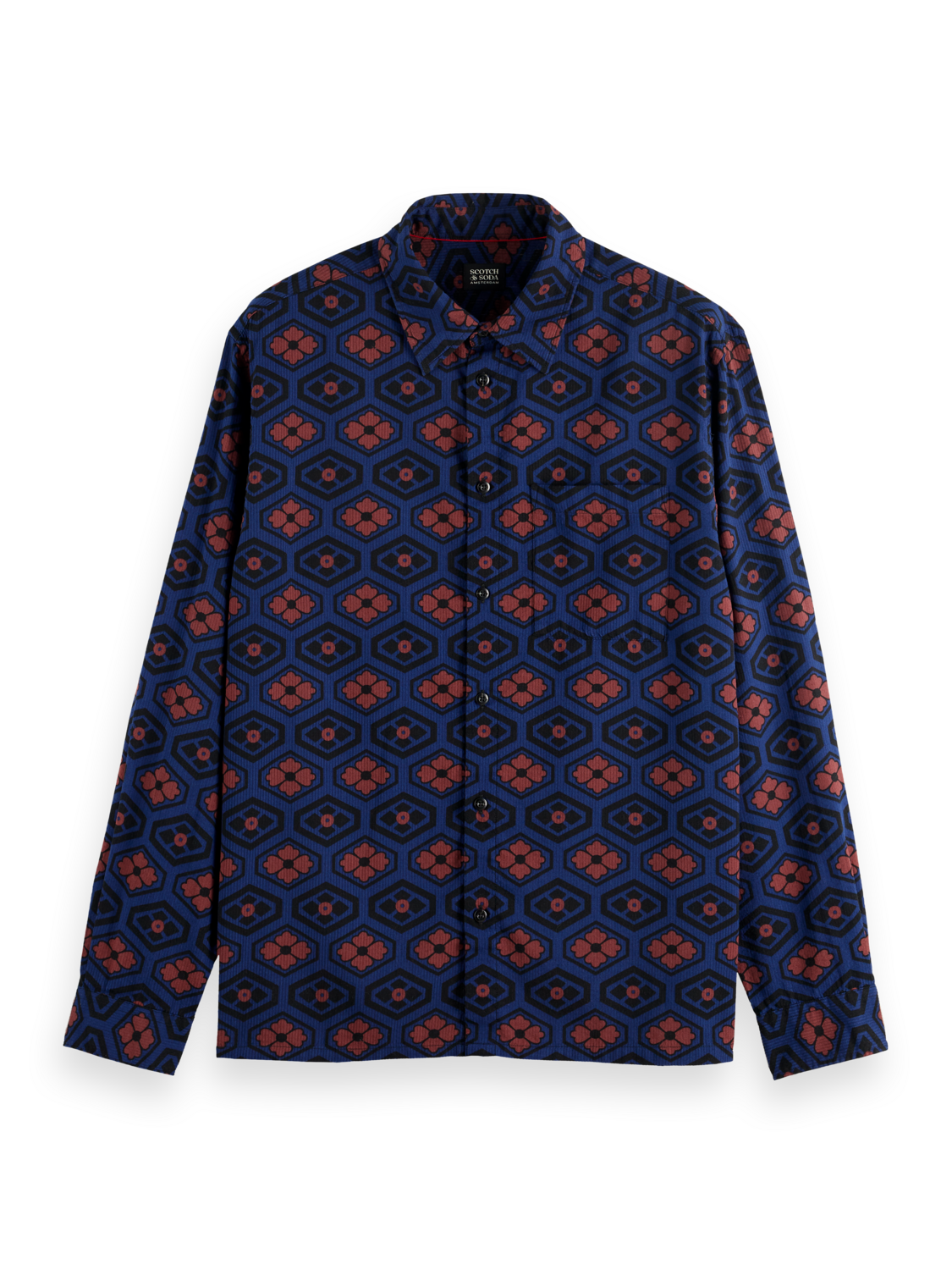 PRINTED SEERSUCKER SHIRT