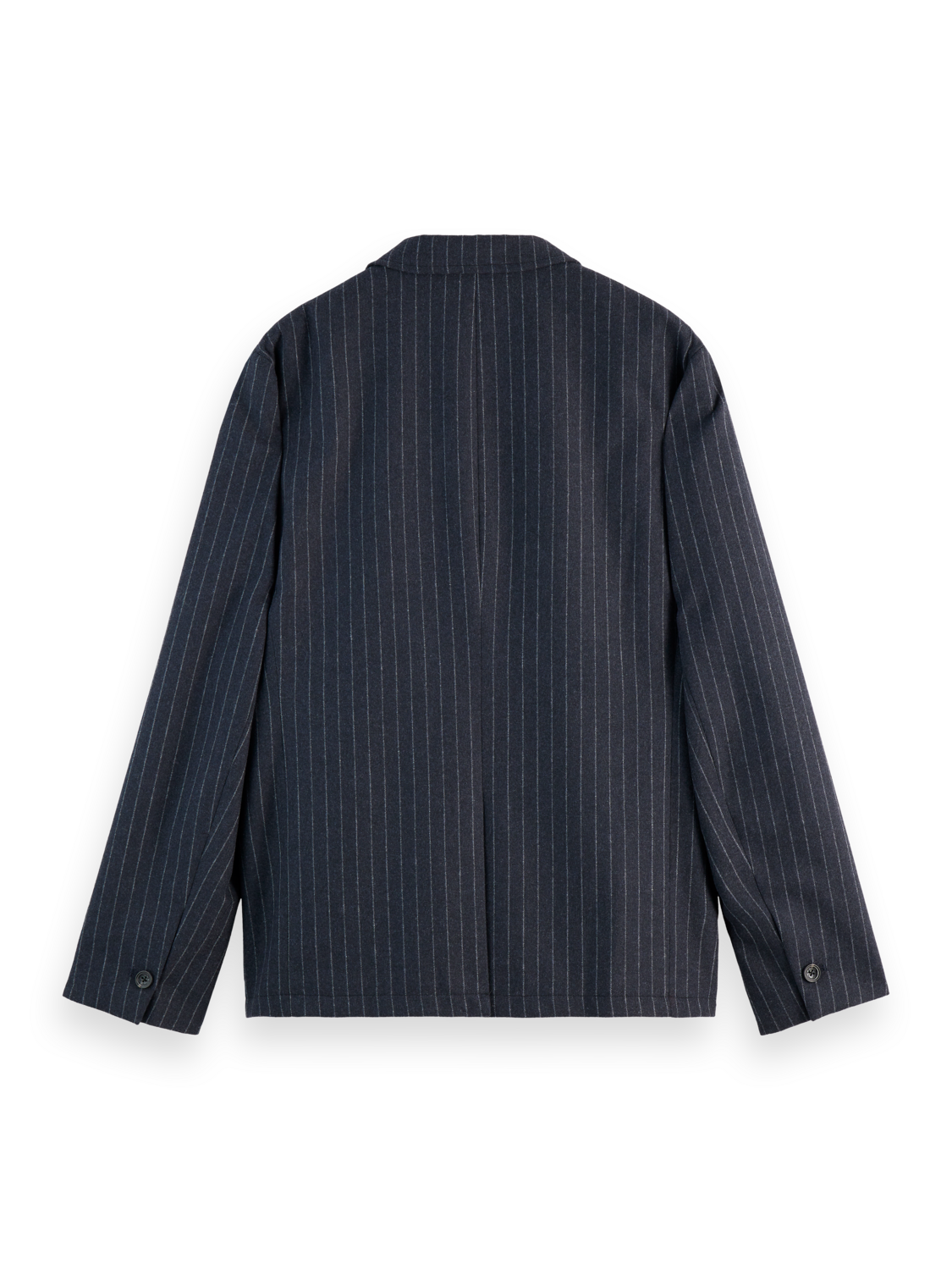 RELAXED 3-BUTTON WOOL-BLEND PINSTRIPE BLAZER