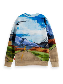 RELAXED-FIT PLACED ARTWORK SWEATSHIRT