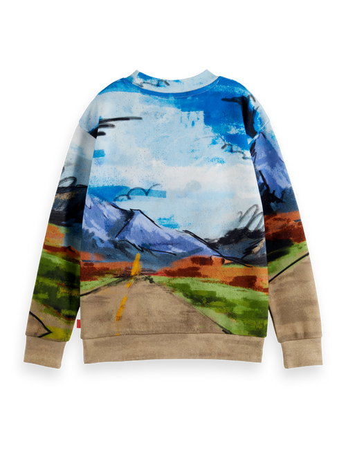 RELAXED-FIT PLACED ARTWORK SWEATSHIRT