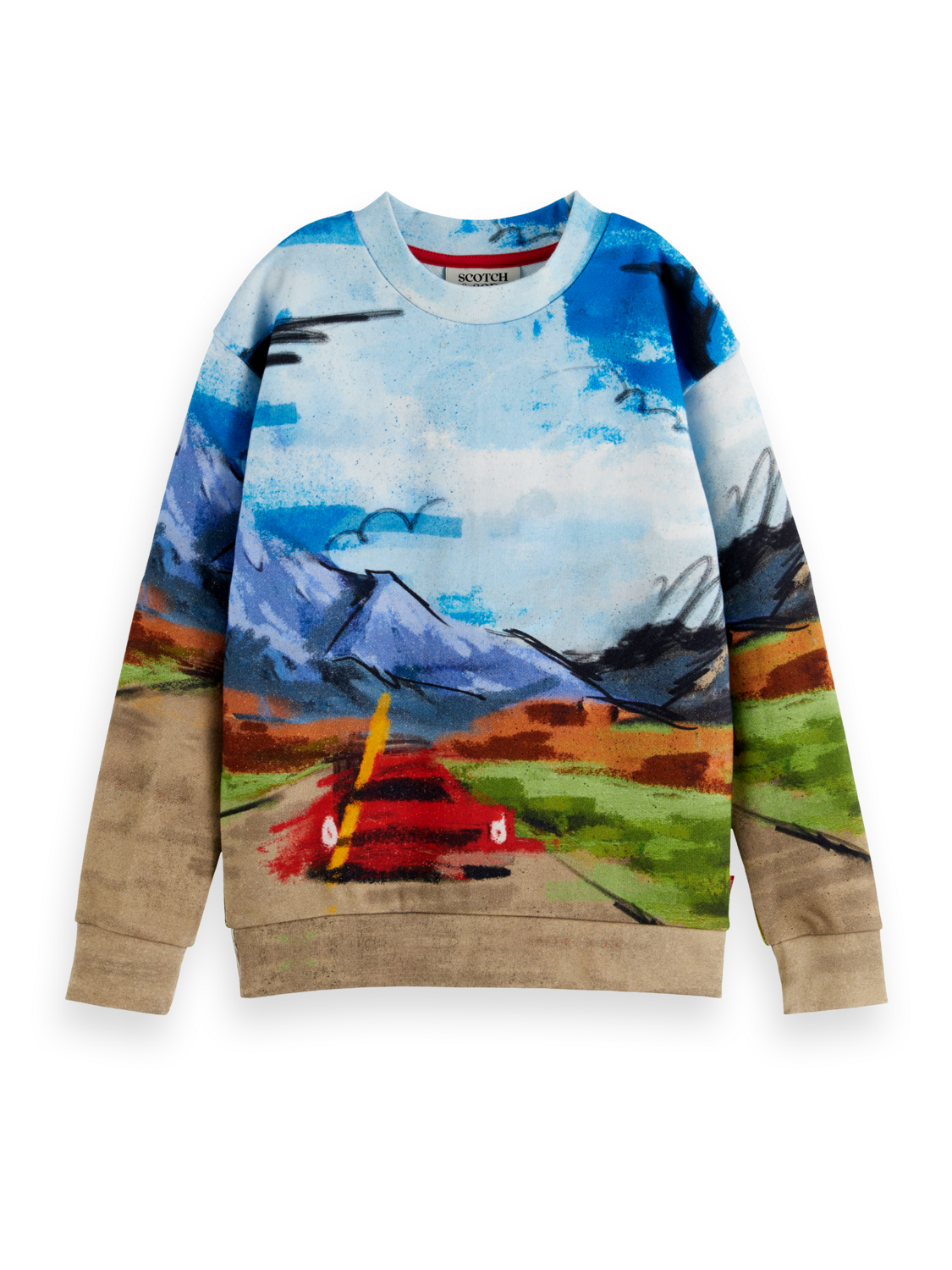 RELAXED-FIT PLACED ARTWORK SWEATSHIRT