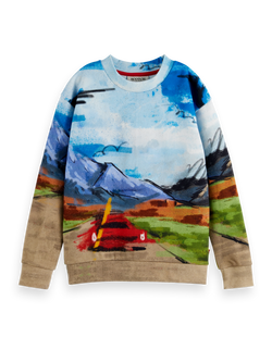 RELAXED-FIT PLACED ARTWORK SWEATSHIRT