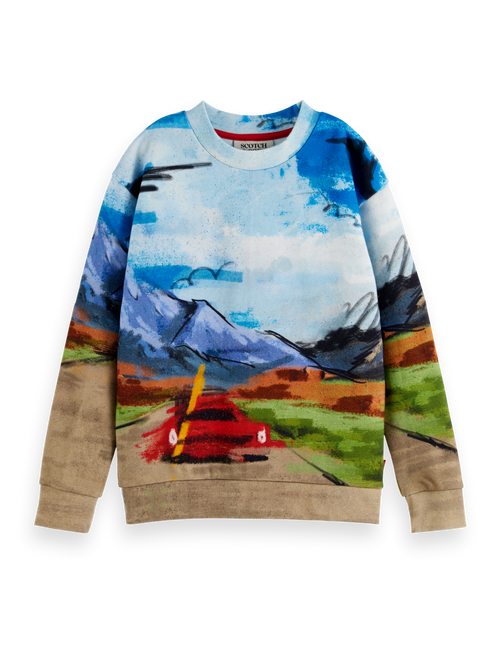 RELAXED-FIT PLACED ARTWORK SWEATSHIRT