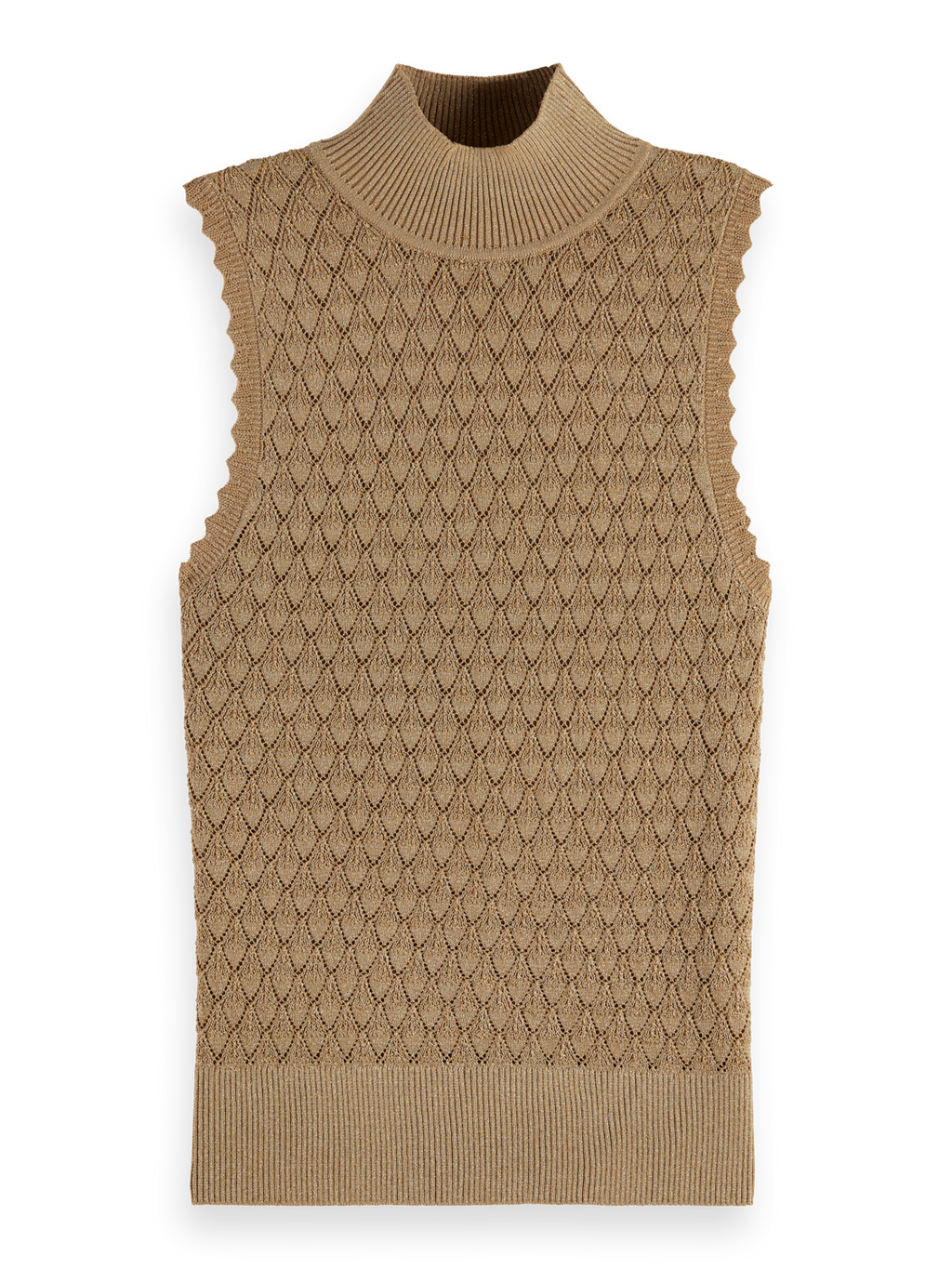 METALLIC POINTELLE KNITTED TANK
