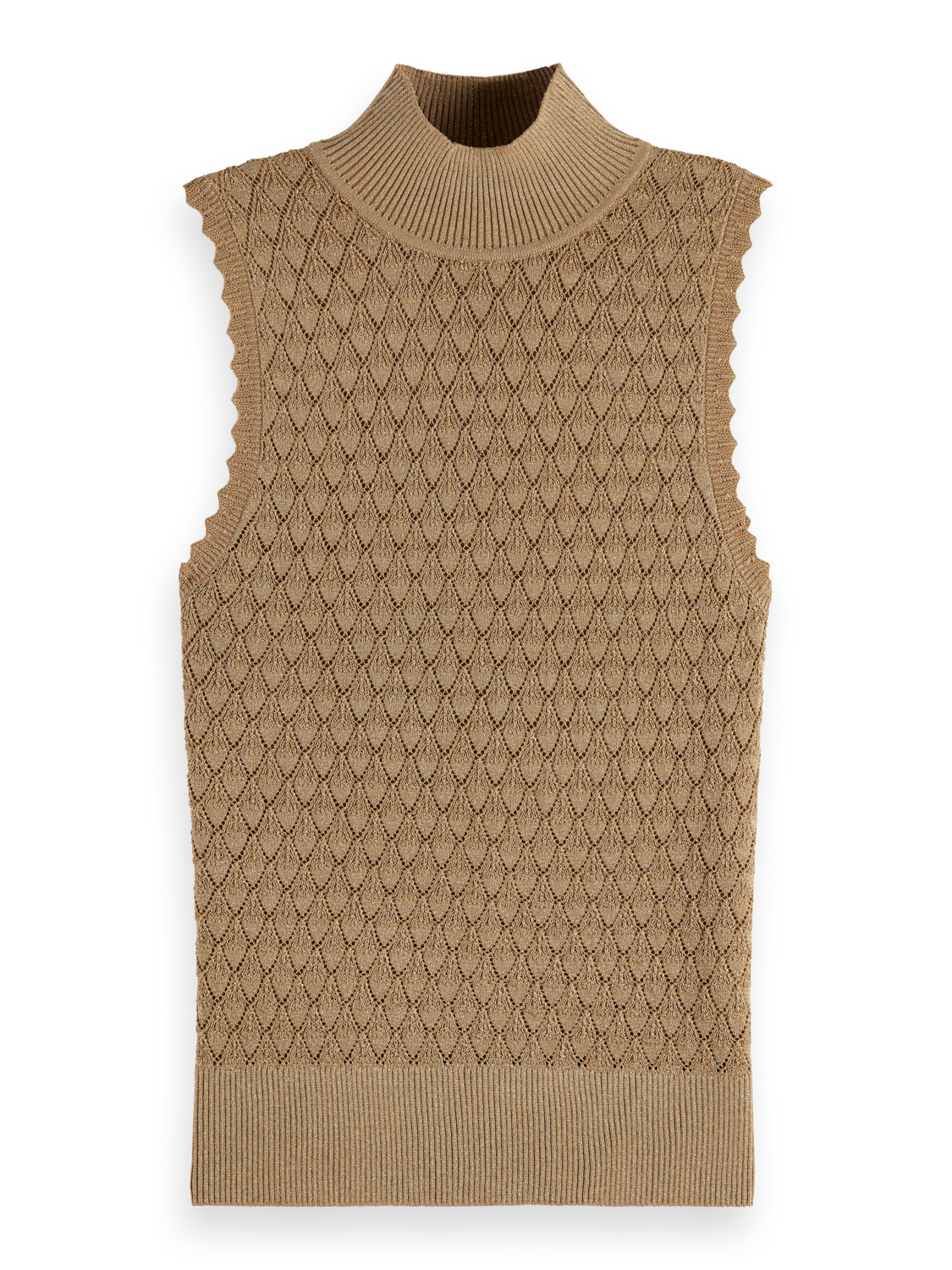 METALLIC POINTELLE KNITTED TANK