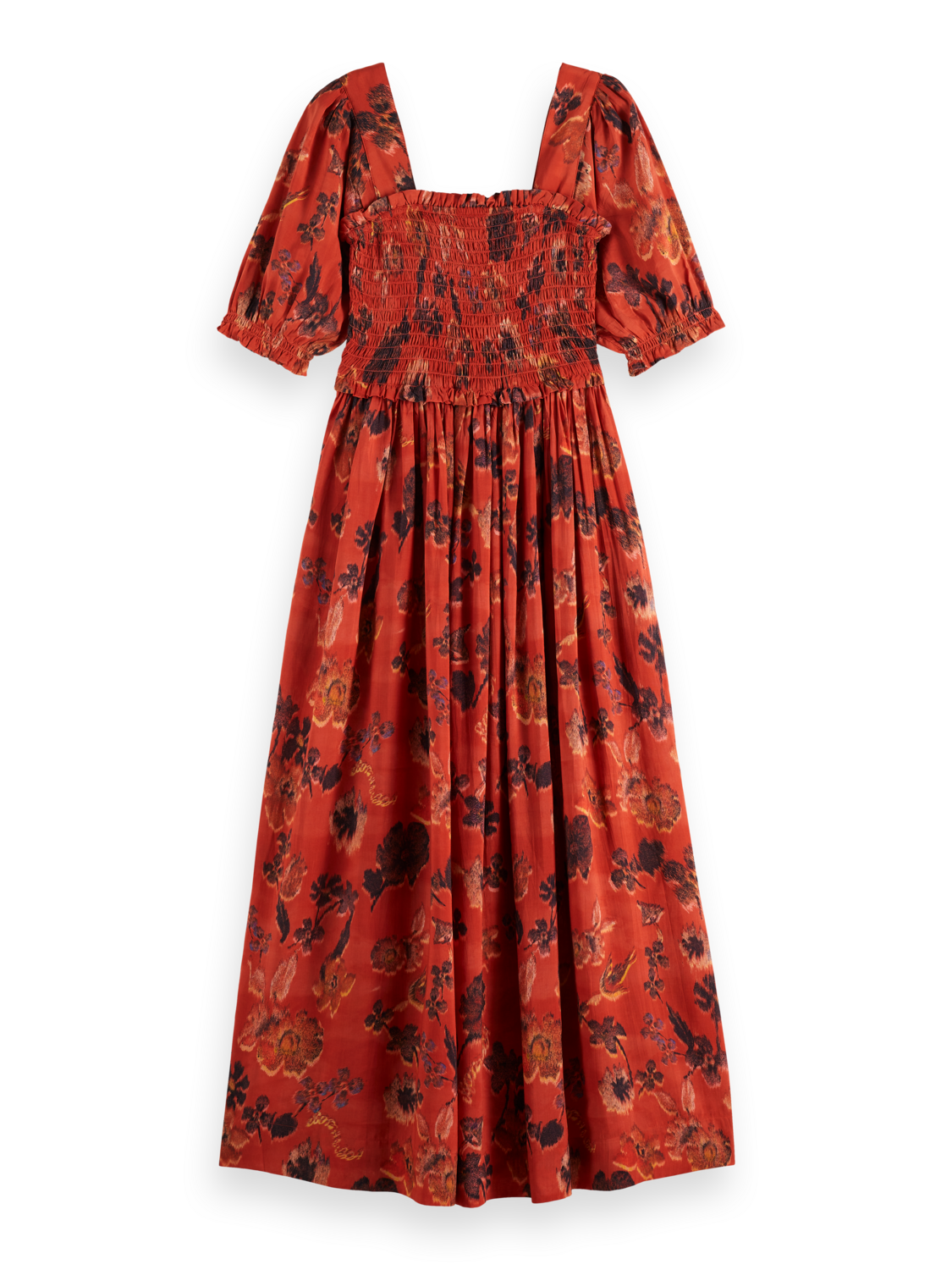 Maxikleid mit Smokarbeit