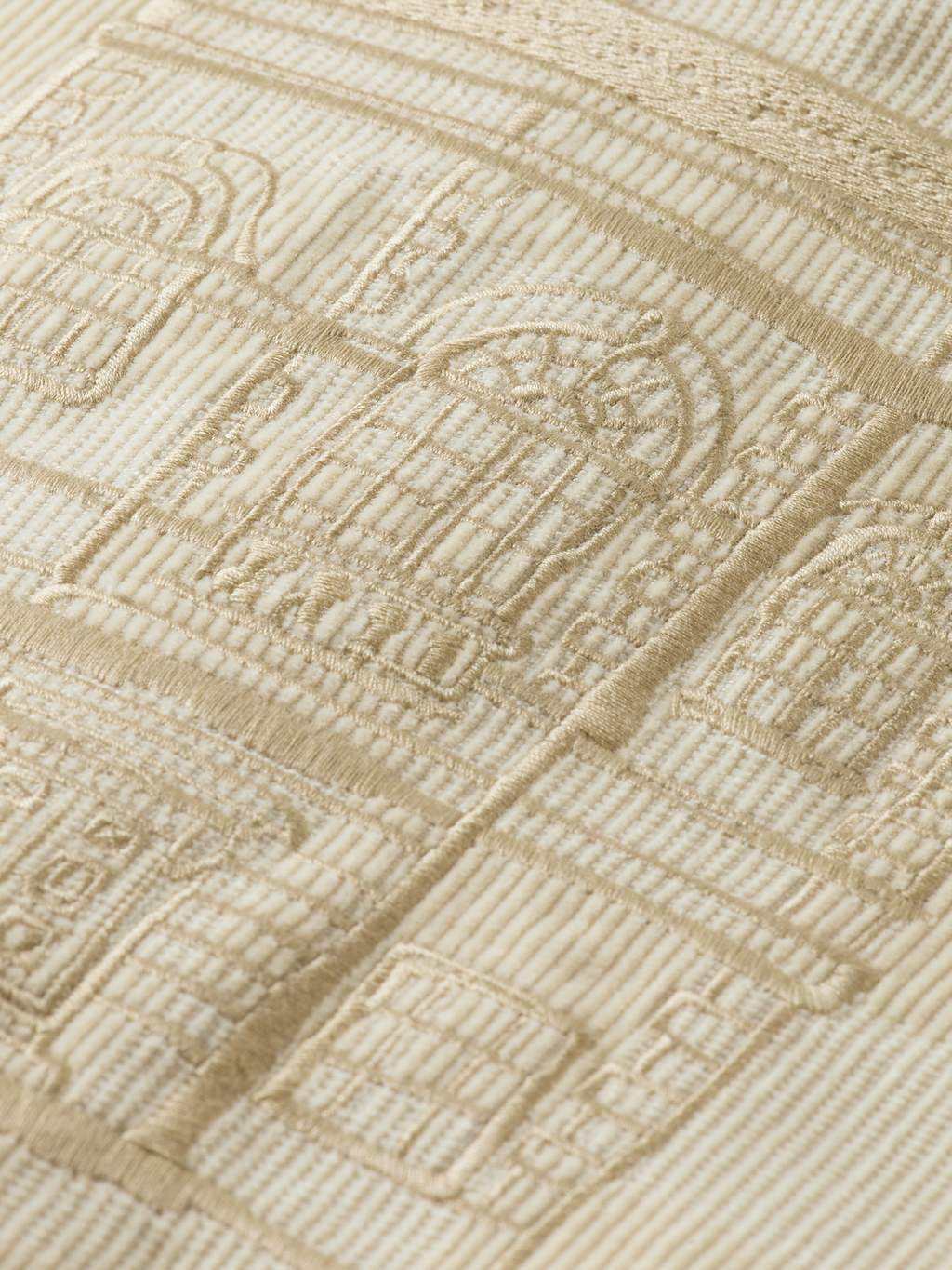 CHECK-PATTERNED CORDUROY COLLEGE JACKET