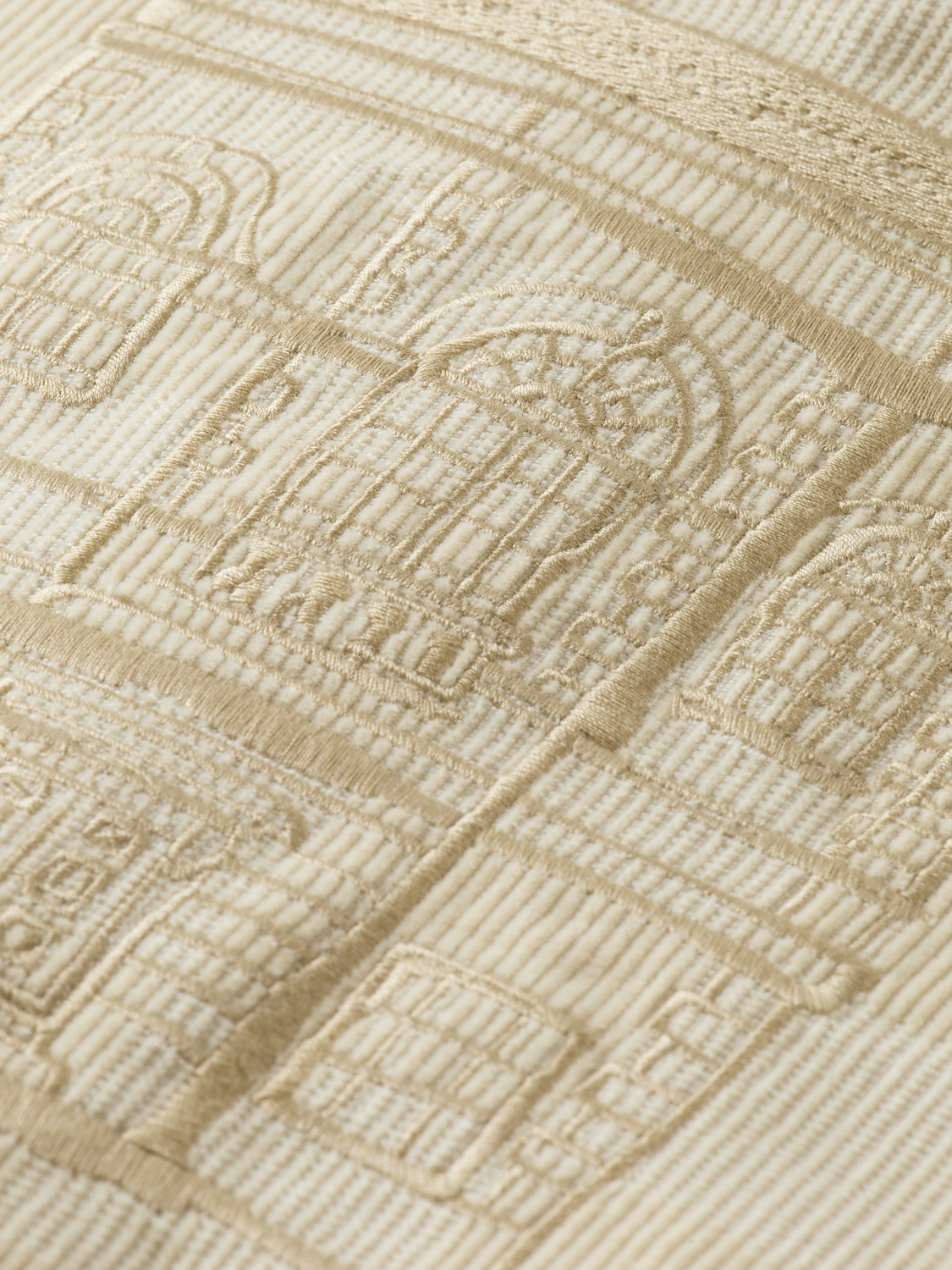 CHECK-PATTERNED CORDUROY COLLEGE JACKET