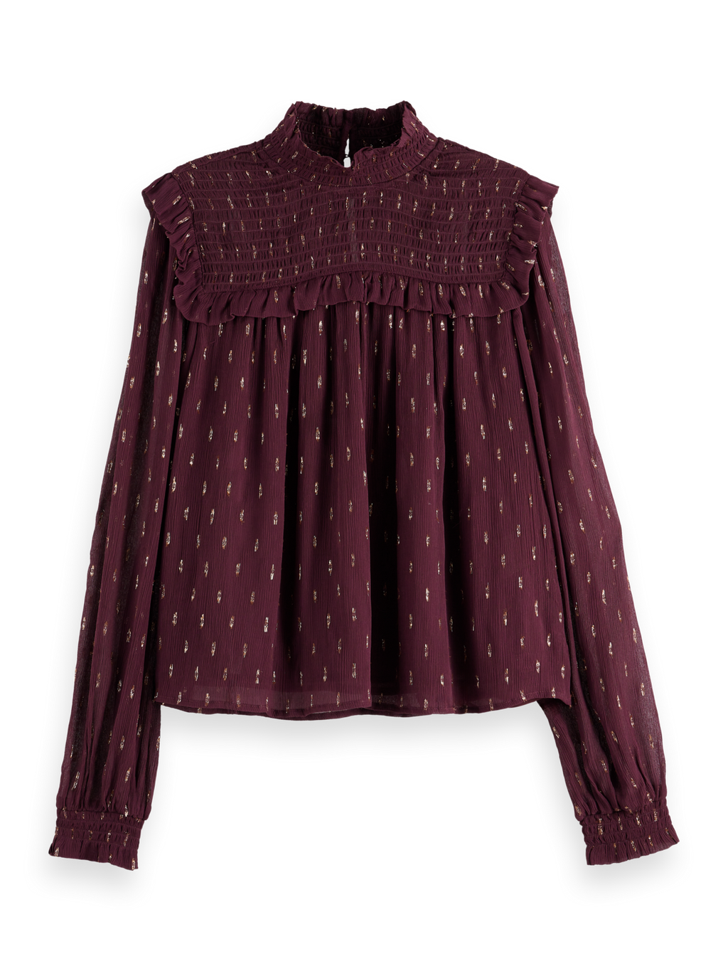 LUREX SMOCK TOP