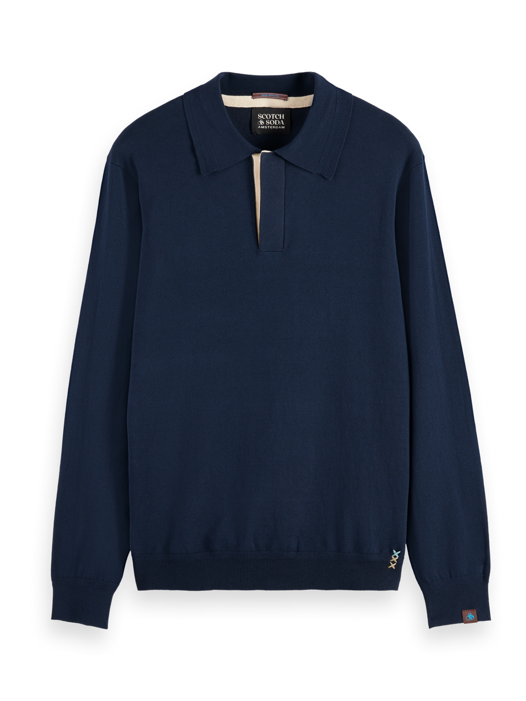 KNITTED POLO LONG SLEEVE
