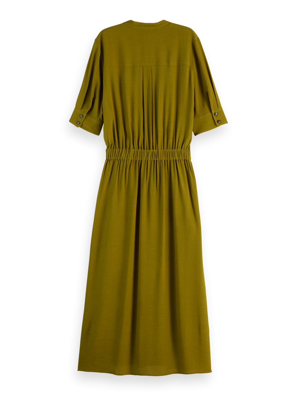 CREPE MIDI DRESS WITH CHEST POCKETS