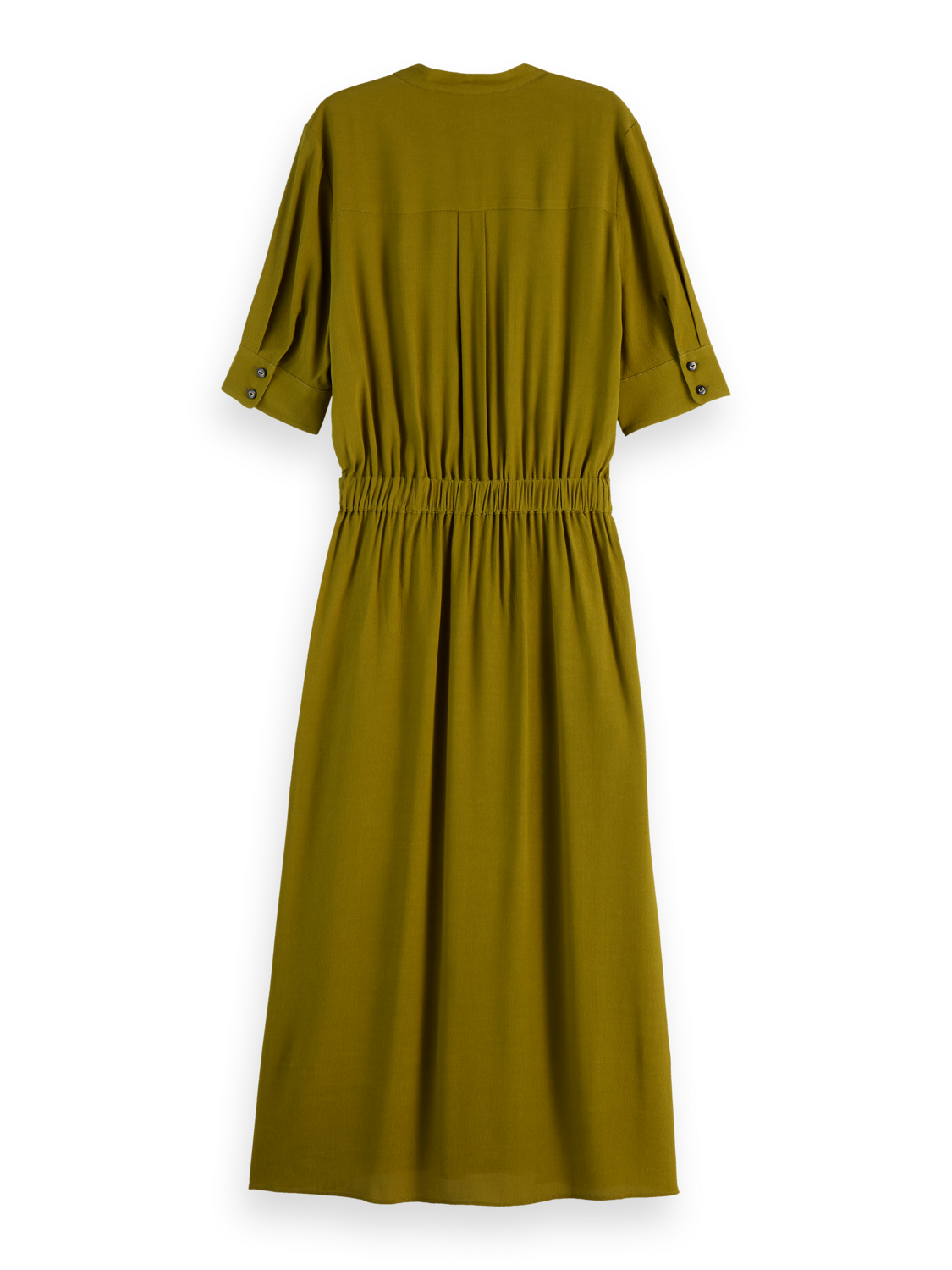 CREPE MIDI DRESS WITH CHEST POCKETS