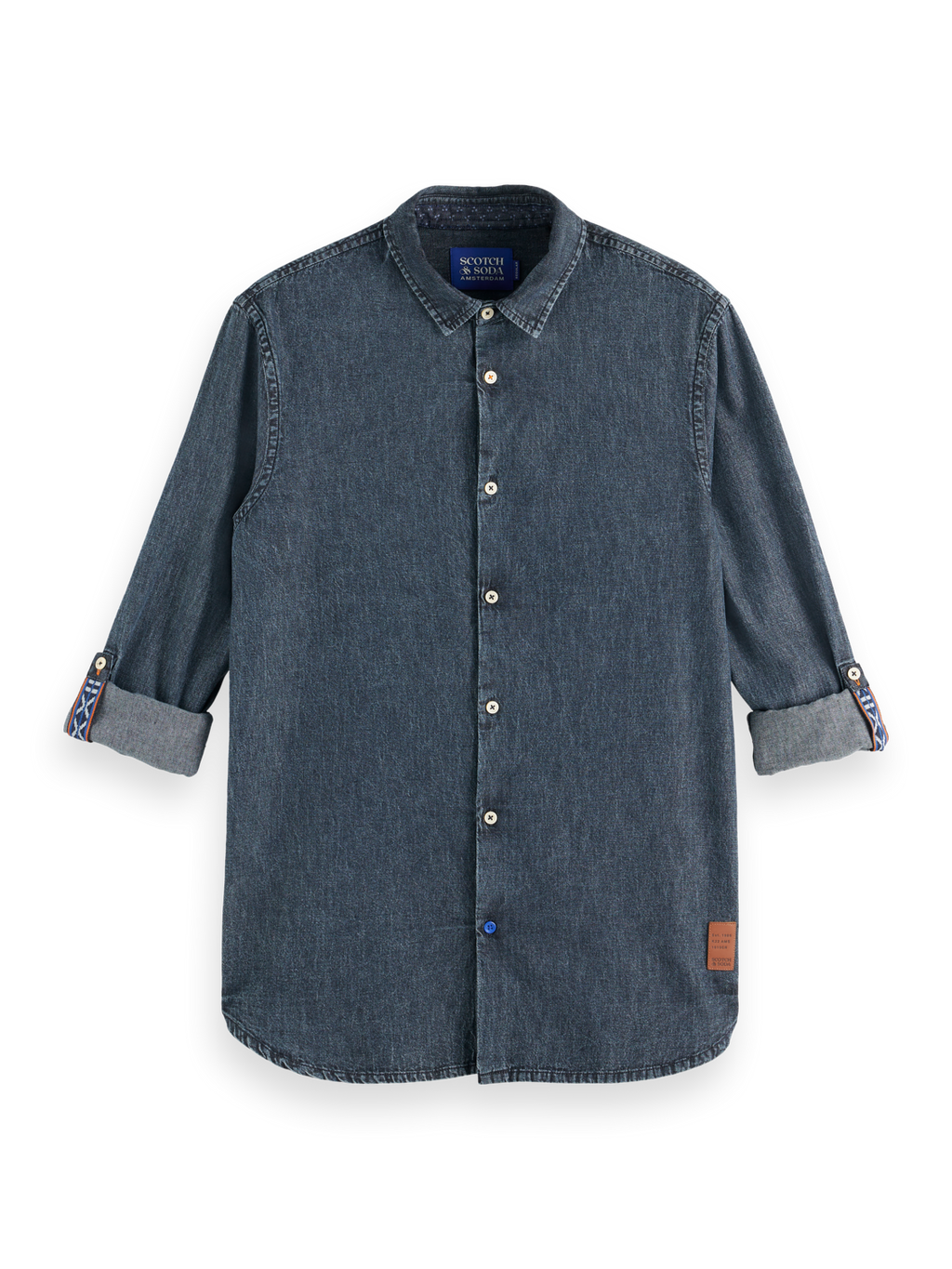 WASHED BLACK DENIM SHIRT