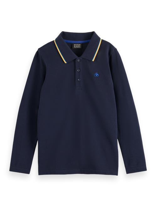 LONG-SLEEVED POLO WITH TIPPING