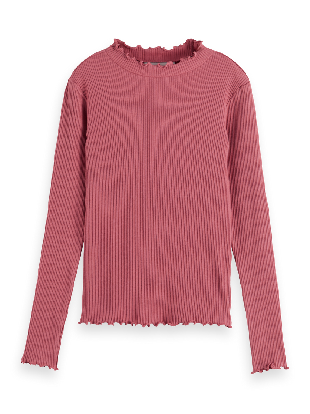 Girls LONG-SLEEVED RIBBED T-SHIRT