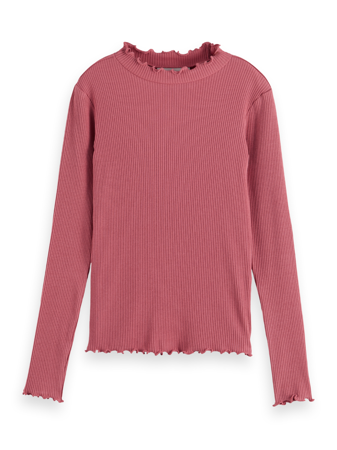 Girls LONG-SLEEVED RIBBED T-SHIRT