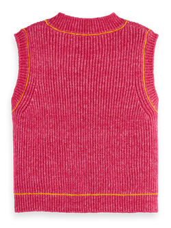 COTTON TRIPLE YARN V-NECK VEST