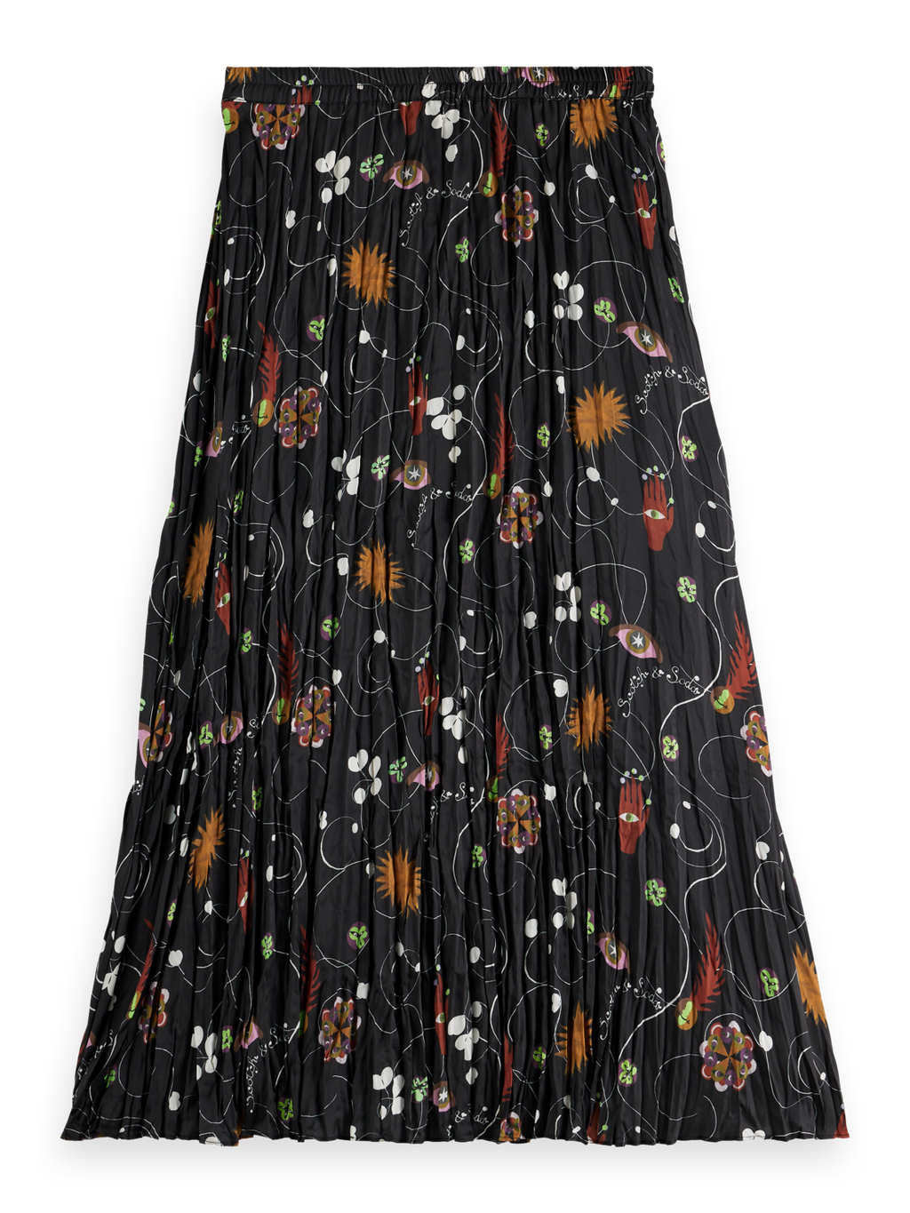 PLEATED CRINKLE SKIRT