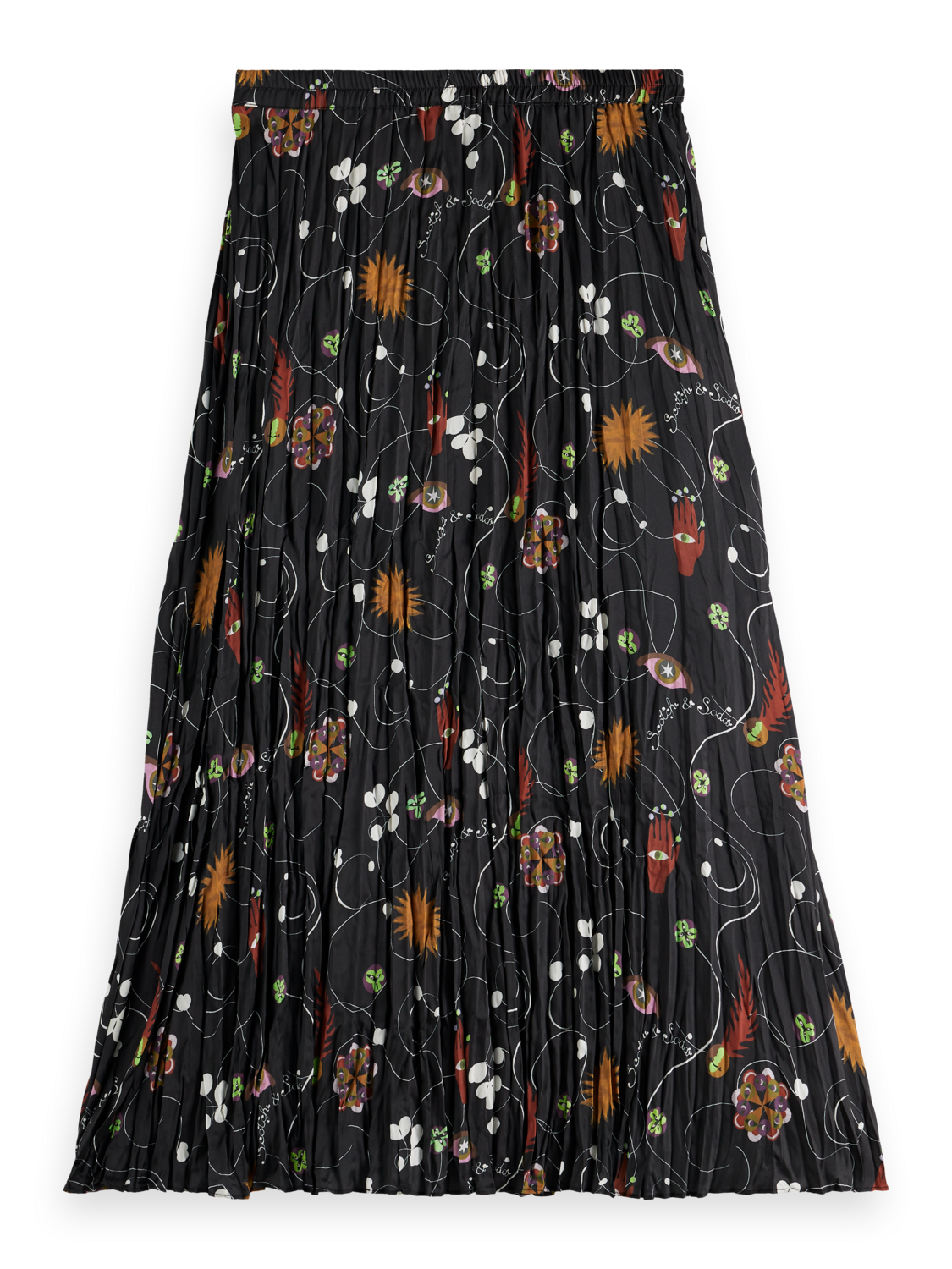 PLEATED CRINKLE SKIRT