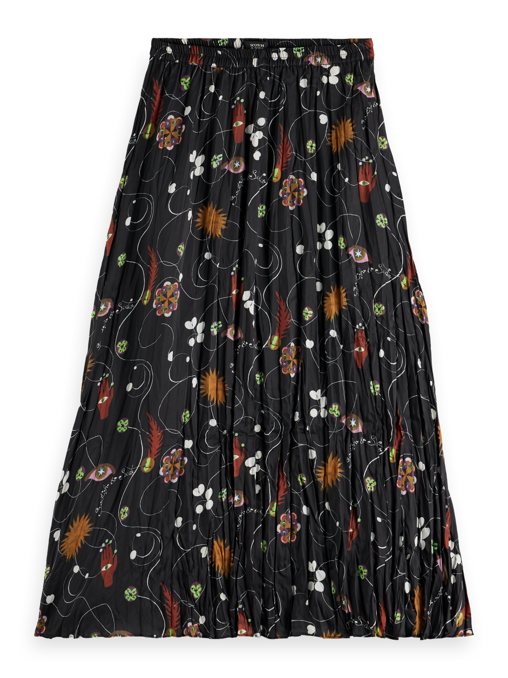 PLEATED CRINKLE SKIRT