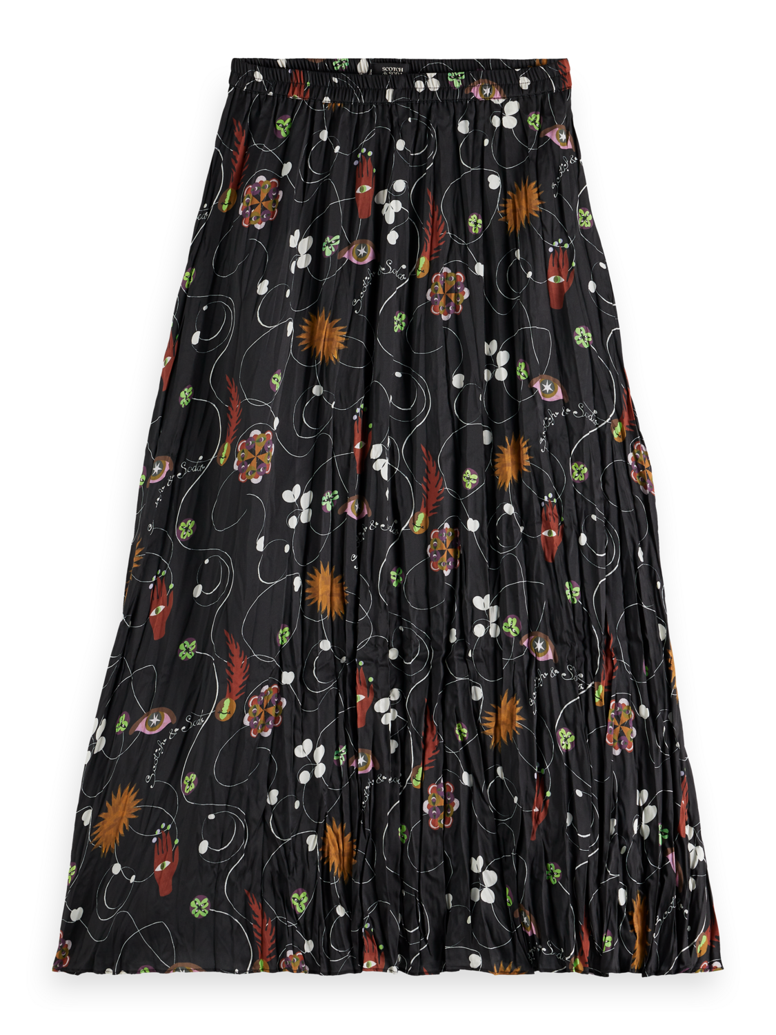 PLEATED CRINKLE SKIRT