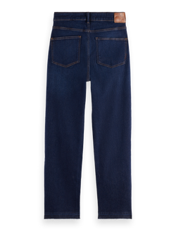 THE SKY STRAIGHT JEANS WITH EXPOSED FLY  BEATEN BLUE