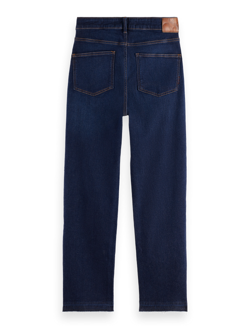 THE SKY STRAIGHT JEANS WITH EXPOSED FLY  BEATEN BLUE