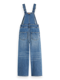 WASHED DENIM DUNGAREE WITH WIDE LEG- DREAMCATCHER