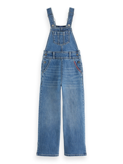 WASHED DENIM DUNGAREE WITH WIDE LEG- DREAMCATCHER