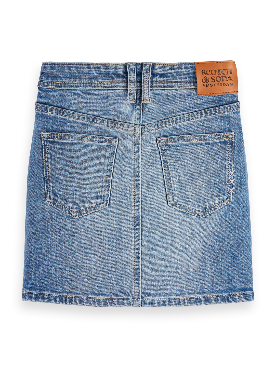 Girls DENIM PATCH POCKET SKIRT