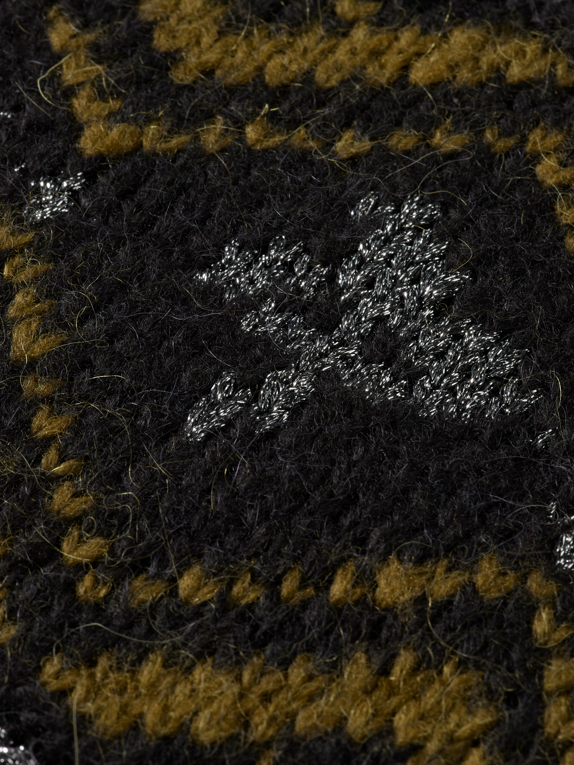 METALLIC FAIR ISLE PULLOVER