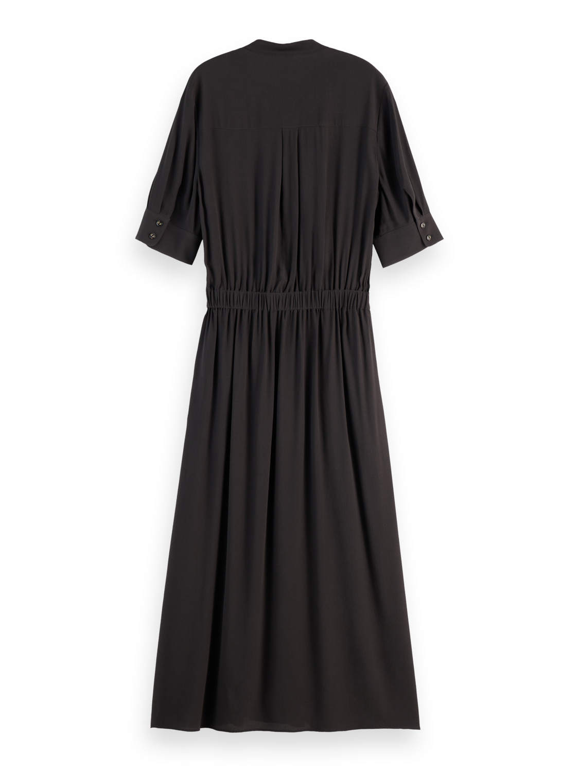 CREPE MIDI DRESS WITH CHEST POCKETS
