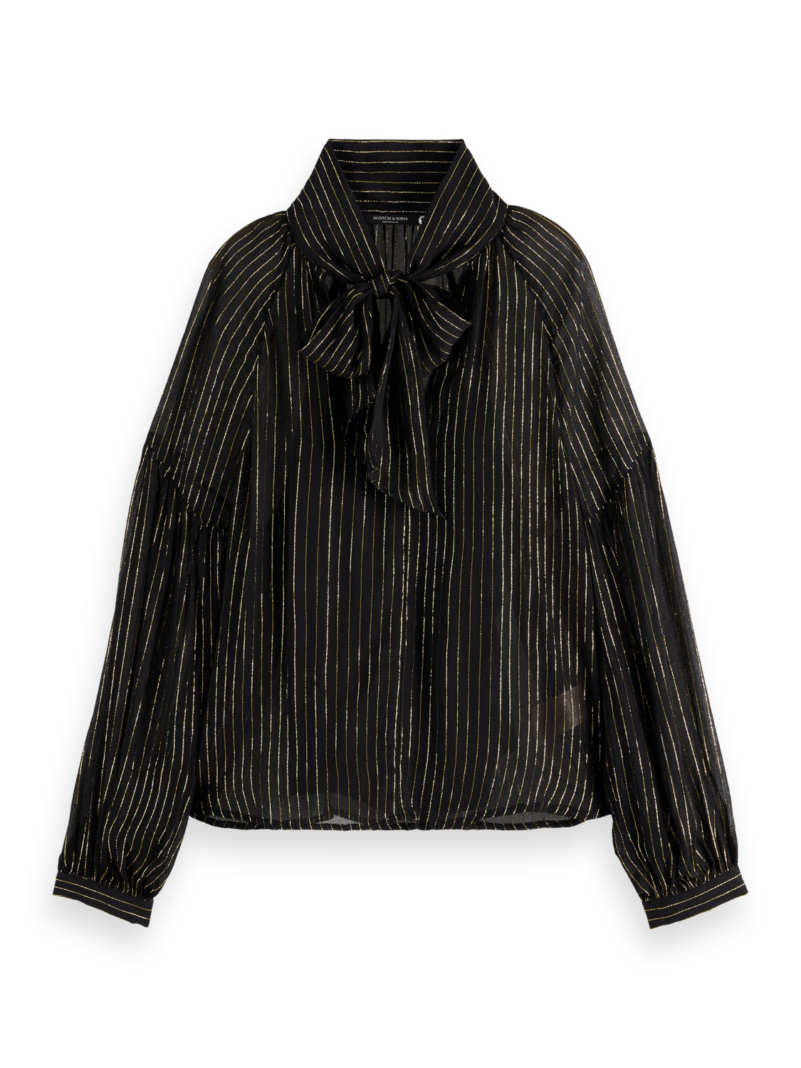 LUREX TOP WITH BOW NECK