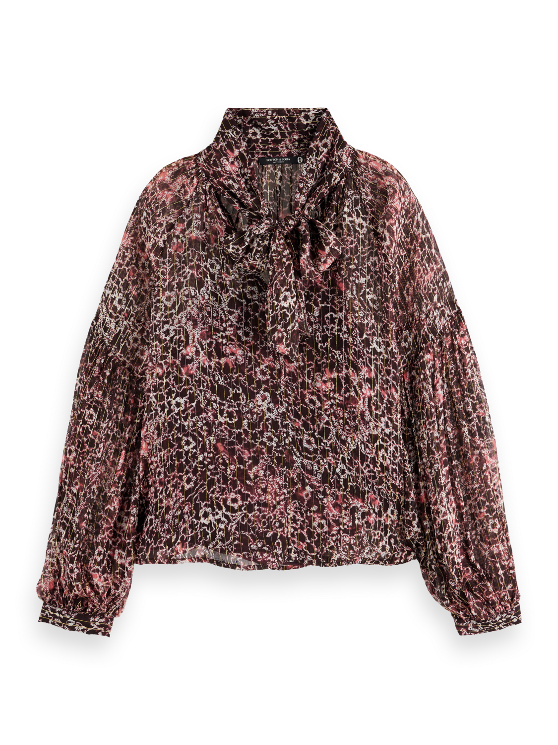 LUREX TOP WITH BOW NECK