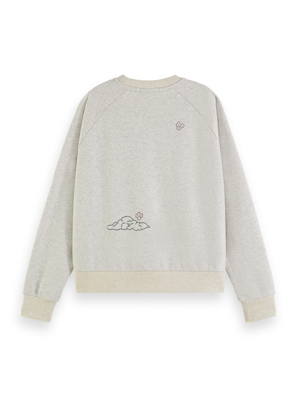 EMBROIDERED RAGLAN RELAXED FIT SWEATSHIRT