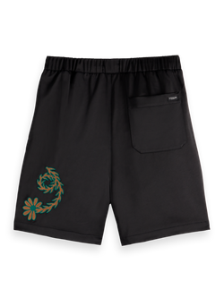 JOE JONAS X SCOTCH SODA EMBROIDERED SATEEN BERMUDA SHORT