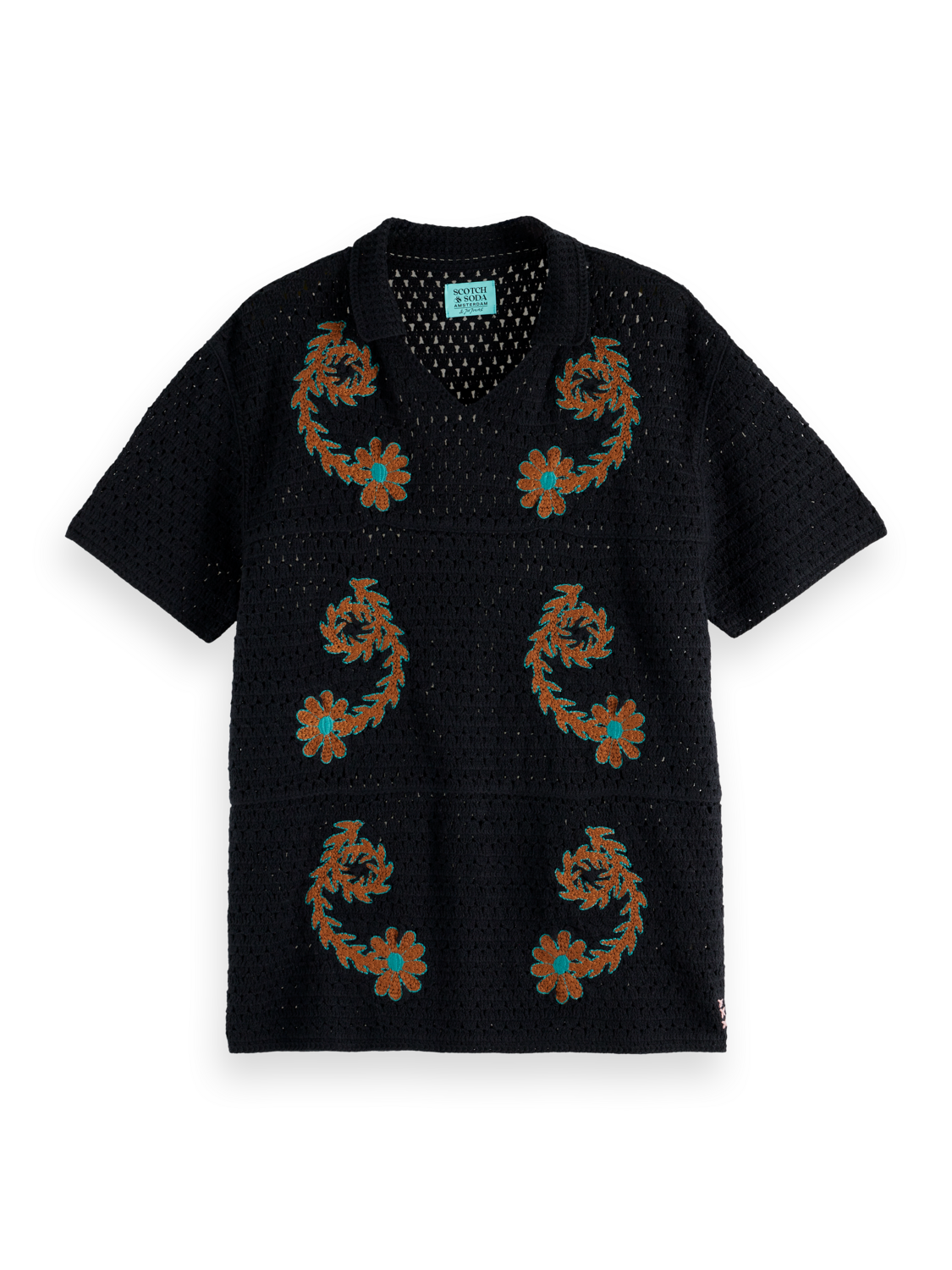 JOE JONAS X SCOTCH SODA CROCHET POLO SHORT SLEEVE