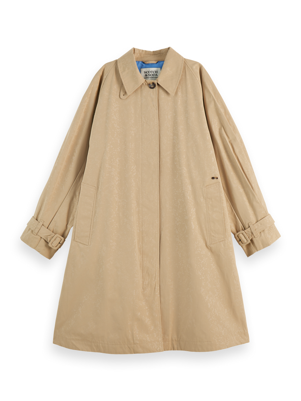Floral embossed carcoat