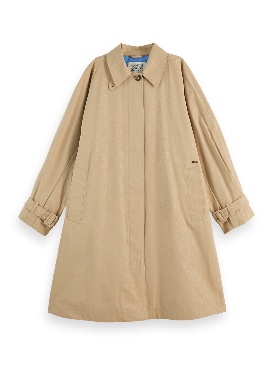 Floral embossed carcoat