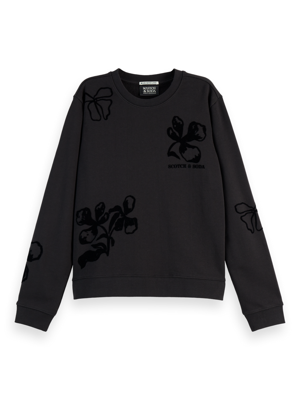Flock print sweatshirt