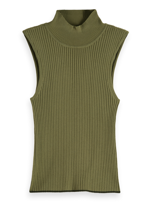 Ribbed knitted tank