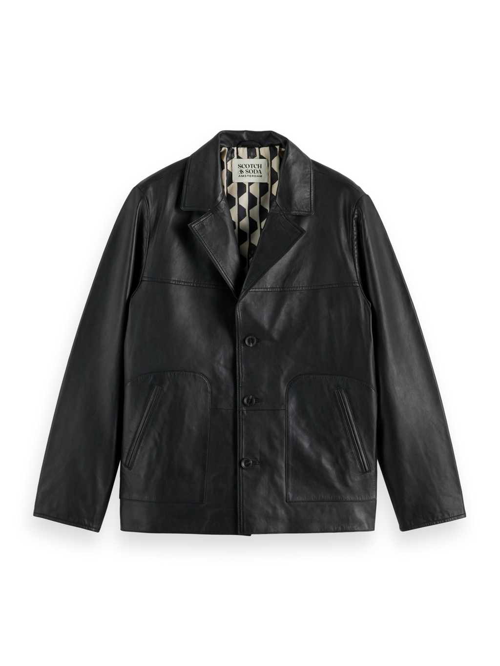 Leather blazer jacket