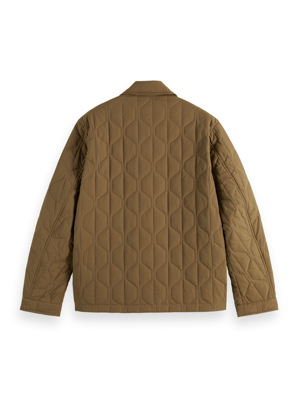 Geometric quilted coat