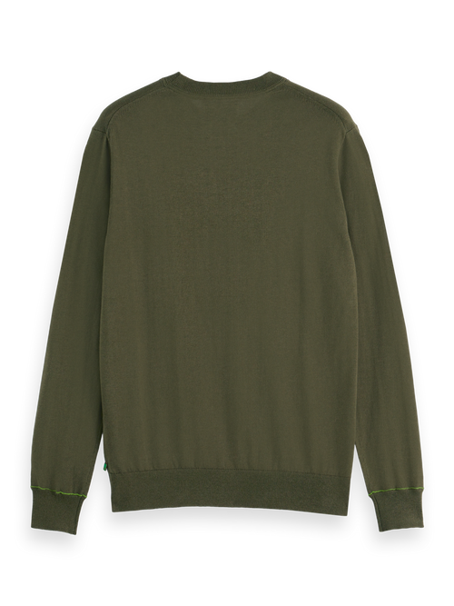 Linen-blend regular fit crewneck